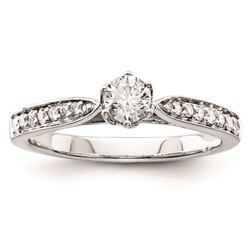 14K White Gold Diamond Semi-Mount Engagement Ring