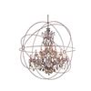 Image 1 : 1130 Geneva Collection Pendent lamp D:60 H:63 Lt: Rustic Intent Finish (Royal Cut Golden Teak Crysta