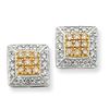 Image 1 : 14K & Rhod Dia Earrings