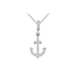 Sterling Silver Petite Anchor Charm Pendant