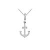 Image 1 : Sterling Silver Petite Anchor Charm Pendant