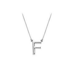 Sterling Silver Baby Charm F Block Initial Pendant
