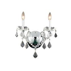 2015 St. Francis Collection Wall Sconce W13in H15in E8in Lt:2 Chrome Finish (Elegant Cut Crystal)