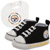 Image 1 : Pittsburgh Steelers NFL Infant Bib and Shoe Gift Set