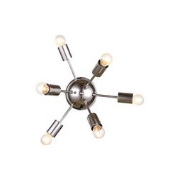 1134 Cork Collection Wall / Flush Mounts D:21in H:21in Ext: 9.5in Lt:6 Polished Nickel Finish
