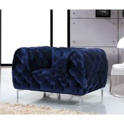 Mercer Navy Velvet Chair