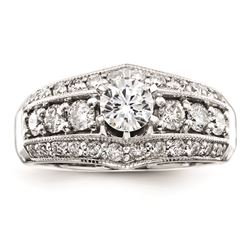 14K White Gold Semi Mount Diamond Engagement Ring