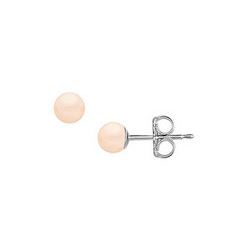 Akoya Cultured Pearl Stud Earrings : 14K White Gold – 4 MM
