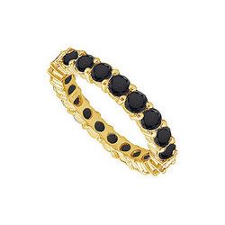 Black Diamond Eternity Band : 14K Yellow Gold – 4.00 CT Diamonds
