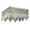 Image 1 : 2033 Maxime Collection Flush Mount L12in W12in H5.5in Lt:4 Chrome Finish (Swarovski Strass/Elements 