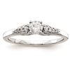 Image 1 : 14K White Gold Diamond Semi-Mount Engagement Ring