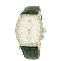 Roberto Bianci Classic Strap Diamond Watch With Two Time Zone And Date - 1860DIA