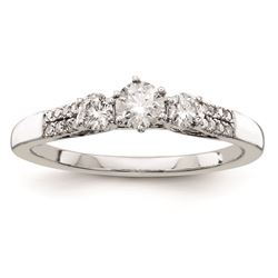 14K White Gold Diamond Semi-Mount Engagement Ring