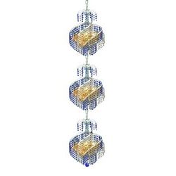 8053 Spiral Collection Large Hanging Fixture D14in H53in Lt:9 Chrome Finish (Strass/Elements Swarovs