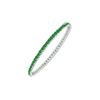 Image 1 : Emerald Eternity Bangle : 14K White Gold - 3.00 CT TGW