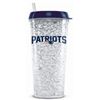 Image 1 : Duckhouse Crystal Tumbler With Straw - New England Patriots