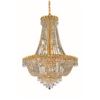 Image 1 : 1900 Century Collection Hanging Fixture D24in H32in Lt:12 Gold Finish (Elegant Cut Crystal)