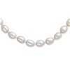 Image 1 : 14K White Gold 7-8Mm Grey Rice FW Cultured Pearl Necklace