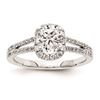 Image 1 : 14K White Gold Diamond Semi-Mount Ring