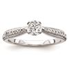 Image 1 : 14K White Gold Diamond Semi-Mount Engagement Ring