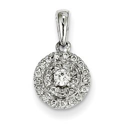 14K WG Dia Pendant
