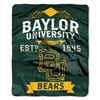Image 1 : Baylor Bears NCAA Royal Plush Raschel Blanket (Label Series) (50x60)