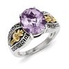 Image 1 : Sterling Silver W/14K Pink Quartz Ring