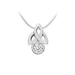Diamond Pendant : 14K White Gold - 0.25 CT Diamonds