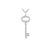 Image 1 : Diamond Key Pendant : 14K White Gold - 0.50 CT Diamonds