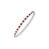 Image 1 : Ruby and Diamond Eternity Bangle : 14K White Gold - 5.00 CT TGW
