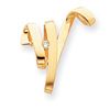 Image 1 : 14K Polished A Quality Completed Diamond Chain Slide