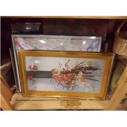 SHELF LOT OF PICTURES