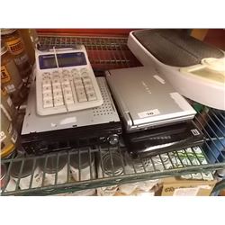 SHARP CALCULATOR &  2 MOVIE PLAYERS & CAR STEREO