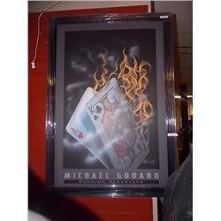 FRAMED PRINT - BURNING BLACK JACK - MICHAEL GODARD - ESTIMATED GALLERY PRICE $