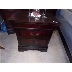 END TABLE - MAHOGANY  - 2 DOOR
