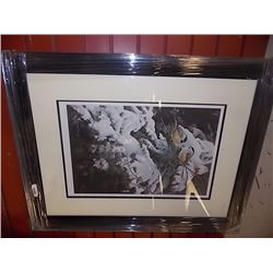 FRAMED LIMITED EDITION PRINT - WINTER IN MY BACK YARD - ALAN SAK LAVOY - ESTIMATED GALLERY PRICE $
