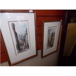 FRAMED LIMITED EDITION PRINTS - PARIS RUE LACIET RUSTIQUICE - 2 TTL