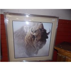 FRAMED PRINT - CHIEF BISON - ROBERT BATEMAN - ESTIMATED GALLERY PRICE $