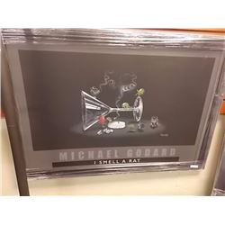 FRAMED PRINT -I SMELL A RAT - MICHAEL GODARD - ESTIMATED GALLERY PRICE $