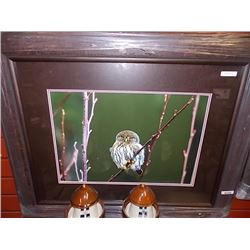 FRAMED PRINT - OWL - KEITH FOCANK - ESTIMATED GALLERY PRICE $