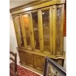 CHINA CABINET - 8 DOOR - 2 PC - WITH BOW CORNERS