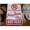 Image 1 : VINTAGE METAL CAR THEMED SIGN -  PAYLESS