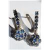 Image 1 : Genuine Sapphire Earings 3.70 carats