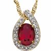 Image 1 : Genuine Ruby & Diamond Pendant