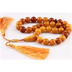 Natural Amber Islamic Prayer 33 Beads Tasbih