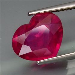 Natural Pinkish Red Ruby Mozambique HEART 4.65 Cts