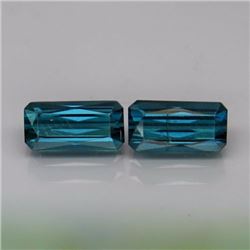 Natural Top Blue Indicolite  Tourmaline Pair 2.02 Ct