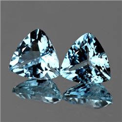 Natural Top Sky Blue Aquamarine Pair 6 mm - VVS