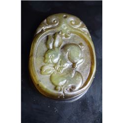 Old Chinese Jade Hand Carved Rabbit Pendant