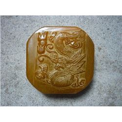 Old China Jade hand-carved Dragon Seal